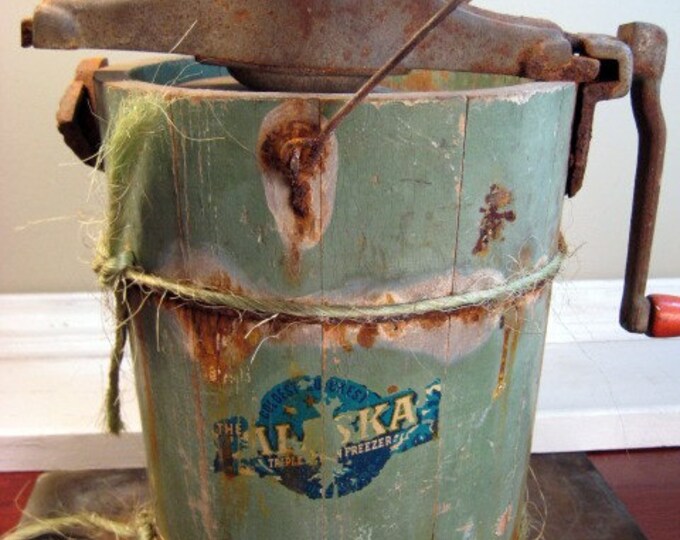 Reservedvintage Alaska Brand Ice Cream Maker Hand Crank Etsy