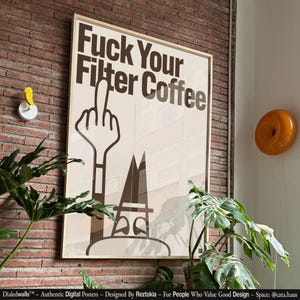 Filterkaffee Wandkunst, einzigartige digitale Wanddrucke, Retro Espressos Druck, druckbares Plakat Druck, kreatives digitales Bialetti-Plakat