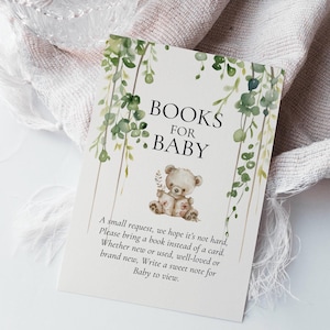 Livres pour carte de bébé nouveau chapitre, nouveau chapitre décoration de baby shower, modèle d'insertion de douche sur le thème du livre, livre de contes numérique 5 x 3,5 - SB01