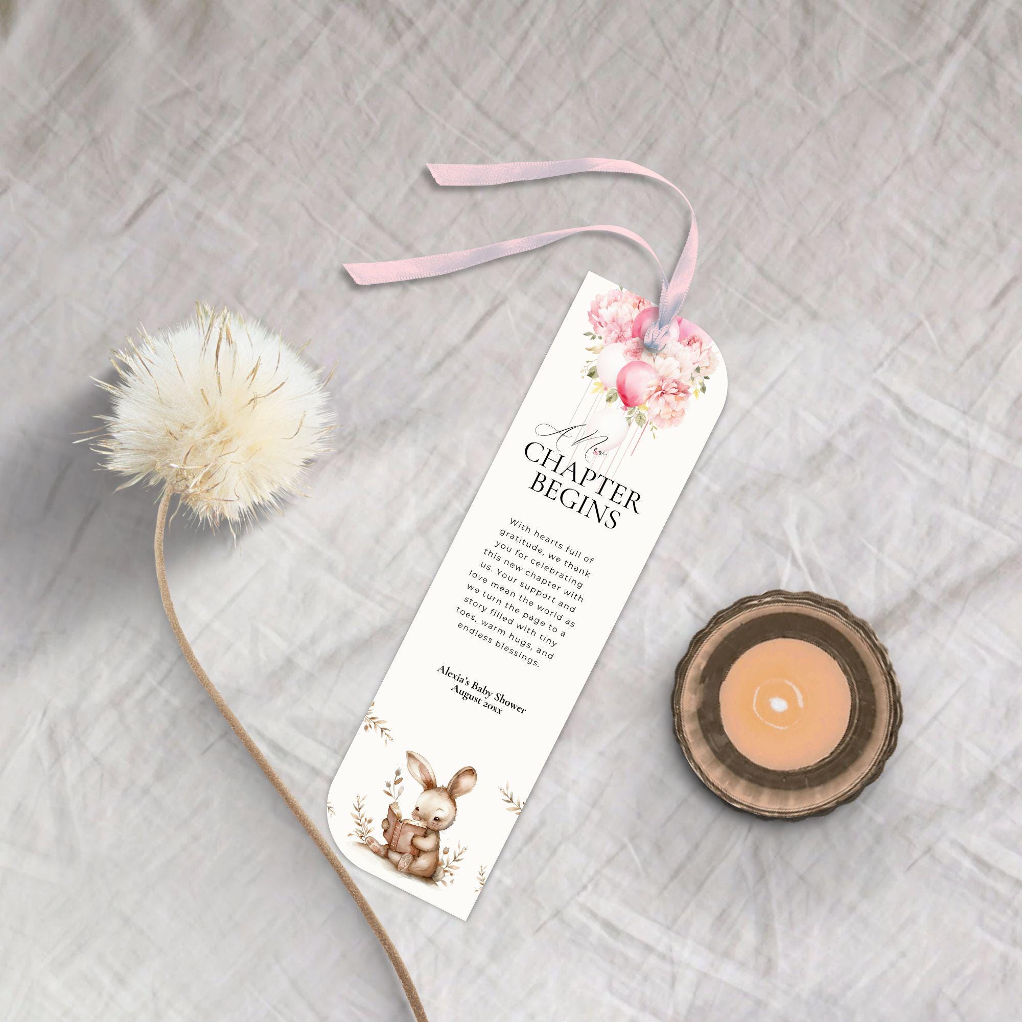 Next Chapter Baby Shower Bookmark, Books Themed Baby Shower Bookmark ...