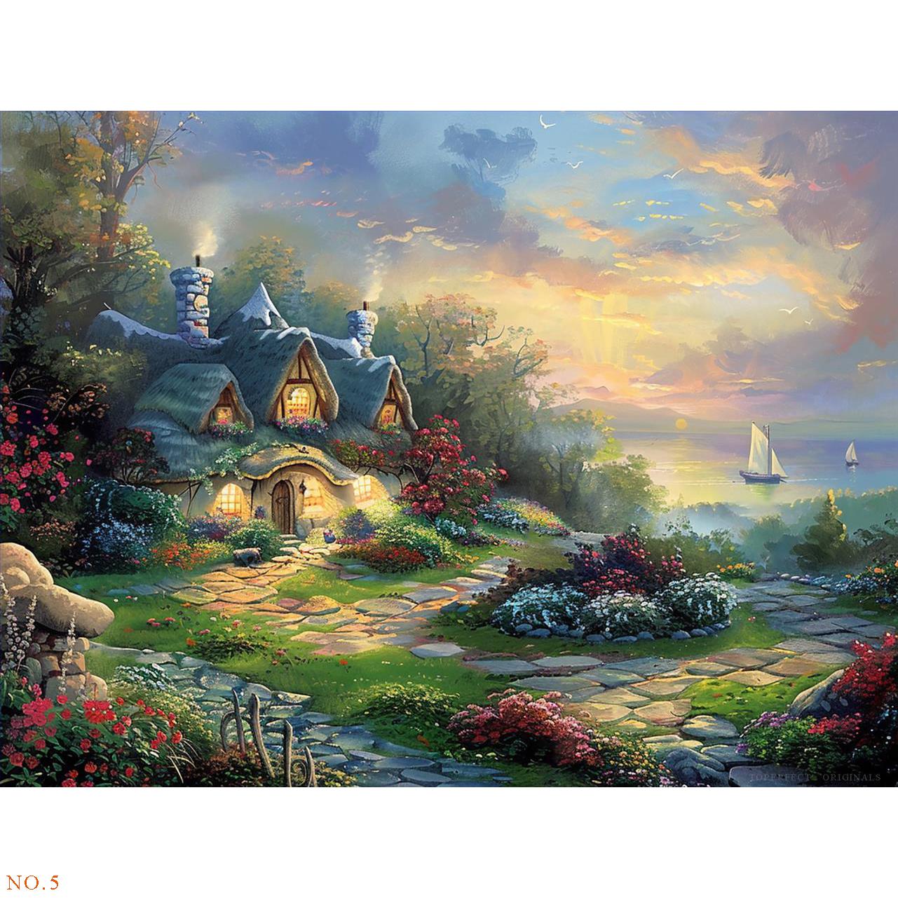 トーマス キンケード絵画 TEACUP COTTAGE Teacup-Cottage-in-Rustic-AB