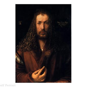 7 famosas pinturas al óleo de Alberto Durero hechas a mano, copia del arte renacentista: Autorretrato, San Jerónimo en el desierto, Liebre, Virgen con el Niño, Molino de sauce