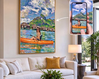 Encargo de pintura al óleo personalizada: retrato, paisaje, mascota. Arte pintado a mano a partir de tu foto · Regalo personalizado