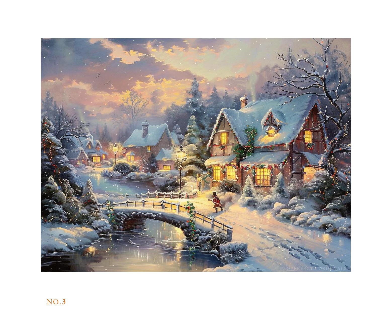 Thomas kinkade christmas houses - Etsy 日本