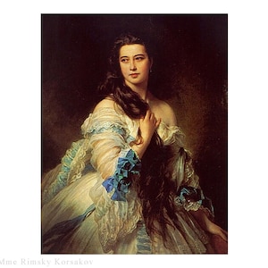 9 Hand painted Franz Xaver Winterhalter oil paintings, royal woman portrait artworks, German art oval home decor, Maharajah Duleep Singh
