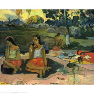 8 Handmade Paul Gauguin famous Tahiti oil paintings, wall art on canvas, Nave Nave Moe Miraculous Source, Yellow Christ, Breton Girl Dancing
