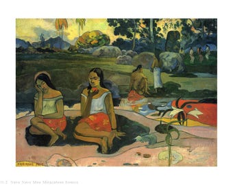 19 Handmade Paul Gauguin famous Tahiti oil paintings, girl wall art canvas, Yellow Christ