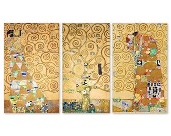 ★B級品★手書き油絵 クリムト 生命の木 特大 インテリア 絵画 生命の木（中部） | アートプリント