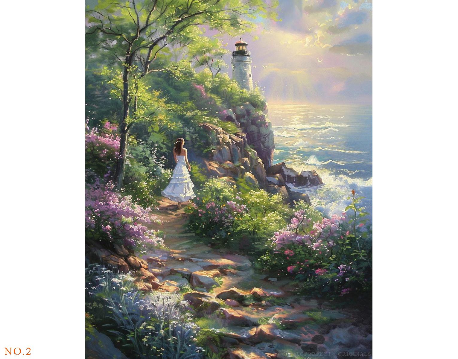 オリジナルの手作りヴィンテージ油絵9点：風景、川のキャンバスアート