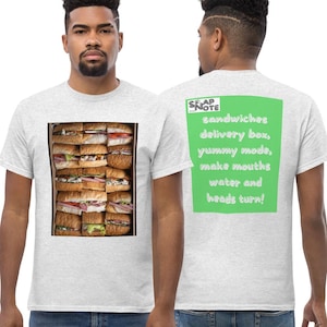 Maglietta T-shirt Uomo Donna Adolescenti Unisex Qualità Cotone Pesante Girocollo Hip Cool Trendy - fast-food consegna panini scatola modello verde