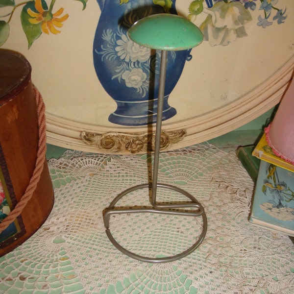 Vintage Hat Stand Jadite Green Paint 1930s/40s