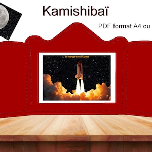 Kamishibaï format A4 PDF : Voyage dans l’Espace (dès 12 mois)