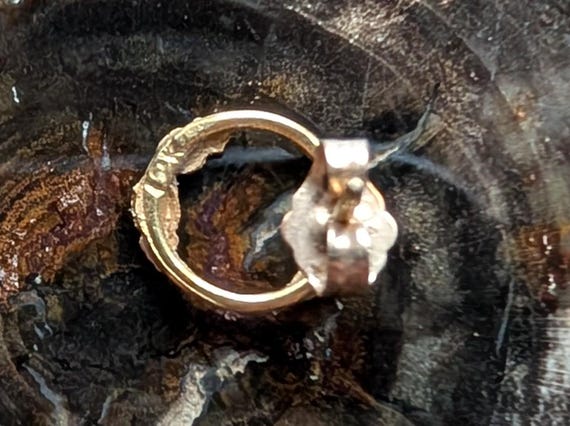 Vintage single earring solid gold - image 2