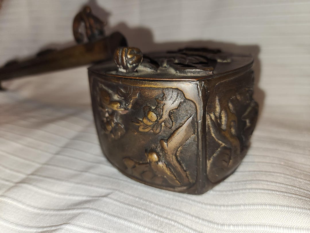 Antique Bronze Chinese Inkwell - Etsy