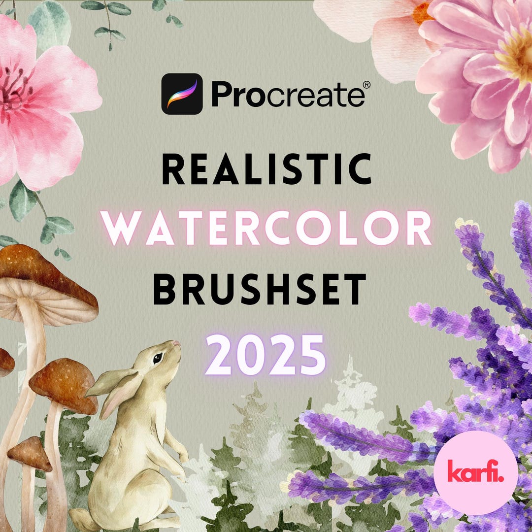 NEW 2025 Procreate Watercolor Brushes - Etsy