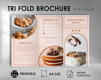 Bakery Instagram Post Templates  Cake Business Social Media  Coffee Bake Shop Marketing Custom Brousher