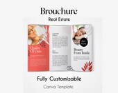 Editable Beauty Salon Trifold Brochure Template: Canva Design