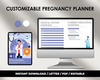 Printable Medical Planner | Doctor Appointments & Medication Tracker| Personal Health Record Wellness Log