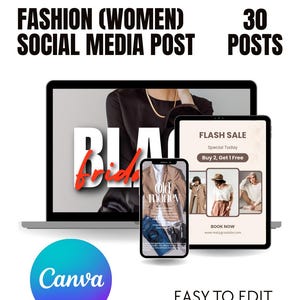 Fashion ecommerce product Fashion Insta Women & Mens Clothing Brand business CANVA Instagram Facebook social media aesthetic post templates