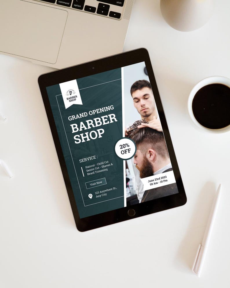 Barber Shop Canva Templates | Pre-made Instagram Posts for Barbers ...