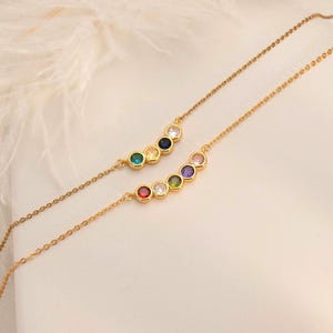 Personalized Birthstone Necklace, Multiple Birthstone Necklace, Birthstone Gift, Birthstone Jewelry, Birthday Gift for Her, Gift for Women