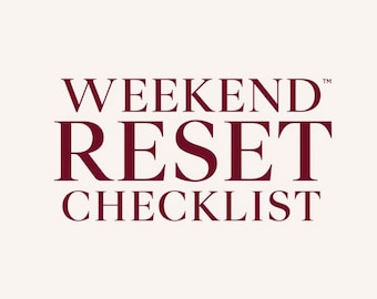 Weekend Home Reset Checklist Printable - Quick Deep Clean Planner