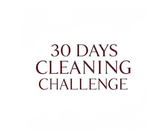 30 Day Cleaning Challenge Printable Monthly Home Reset Planner