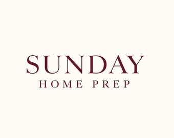 Sunday Home Prep Checklist Printable - Weekly Reset Cleaning Planner
