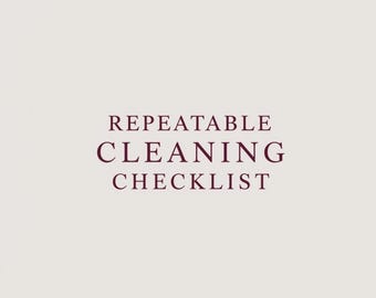 Repeatble Cleaning Planner - Daily, Weekly, Monthly & Yearly Checklist - Home oranization Printable - ADHD Friendly