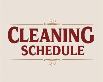 Home Cleaning Schedule