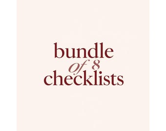 Home Cleaning Checklists Bundle – 8 Pack for Organization (Digital Download)
