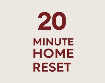 20 minute Home Reset Printable pdf