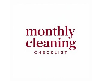 Monthly Cleaning Checklist: Room-by-Room Deep Cleaning Planner (Printable)