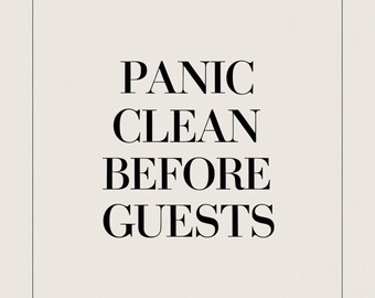 Panic Clean Before Quests Printable - Last Minute Cleaning Checklist - Instant Download home Reset PDF