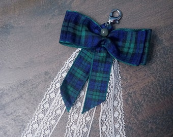 Bouquet Charm Scottish Wedding Blackwatch Tartan