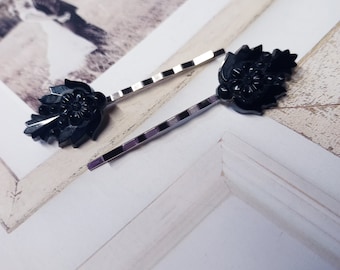 Black Bobby Pins Goth Vintage Steampunk