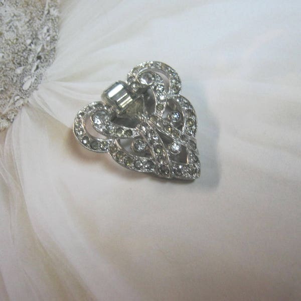 Vintage Rhinestone Dress Clip