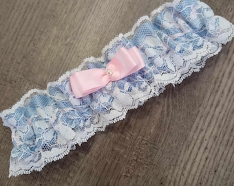 Pretty Pink and Blue Garter