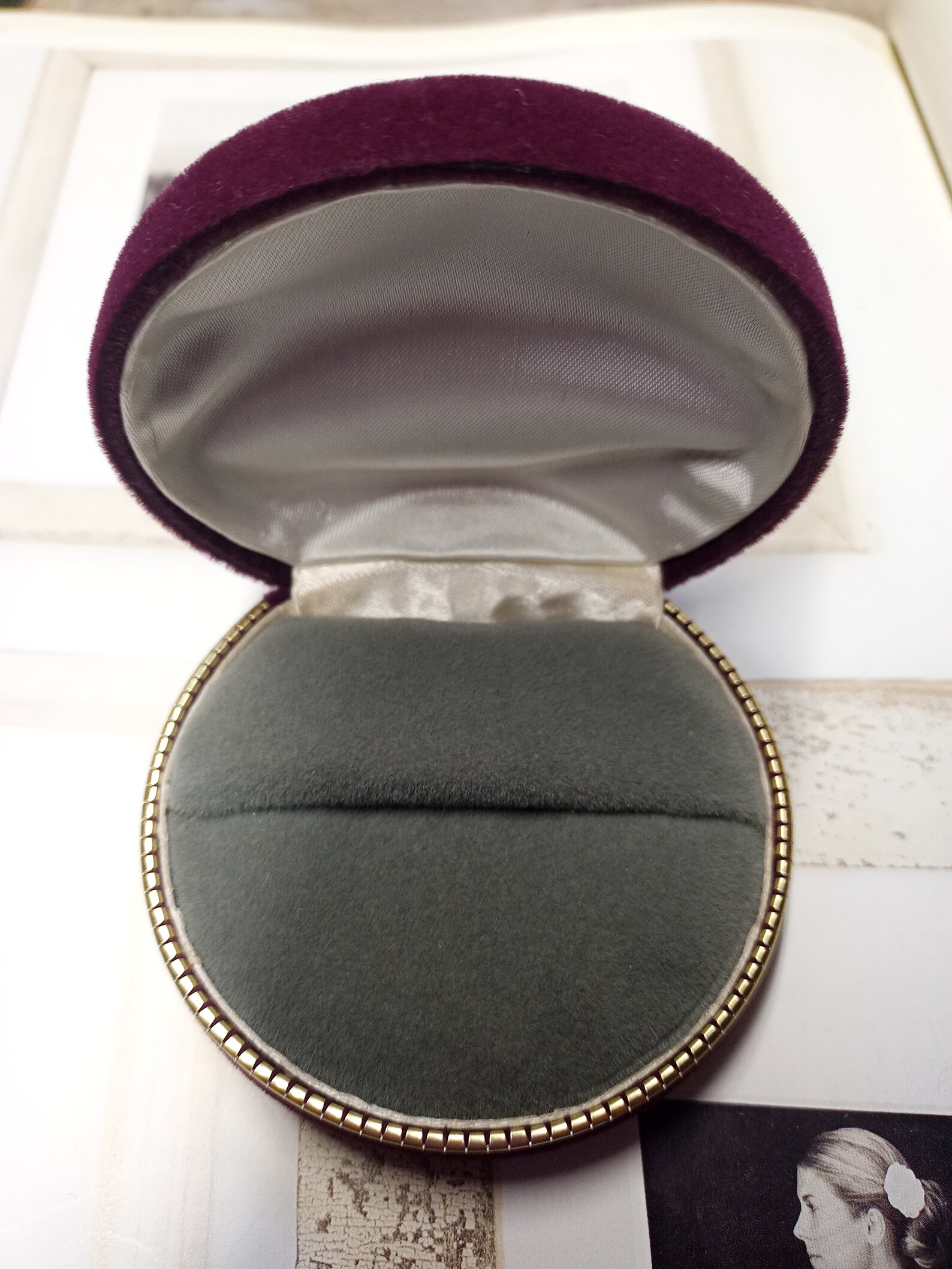 Vintage Velvet Ring Box Etsy