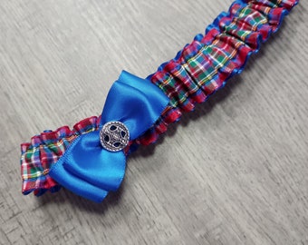 Royal Stewart Tartan Wedding Garter: Scottish Bridal Keepsake