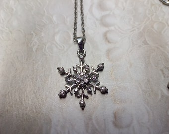 Winter Wedding Snowflake Necklace
