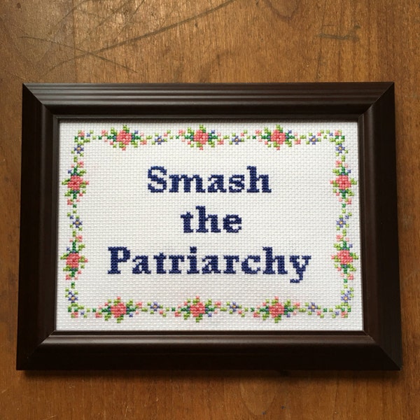 Smash the Patriarchy Cross-Stitch Pattern