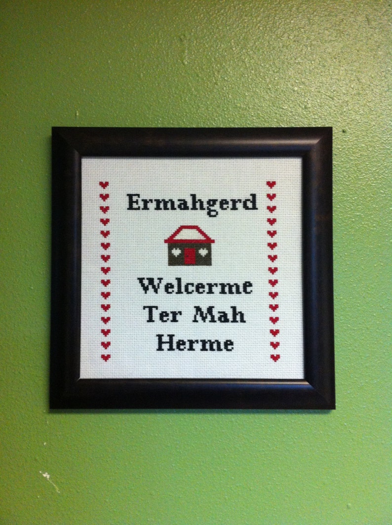 Ermahgerd Cross-stitch Downloadable PDF Pattern image 1