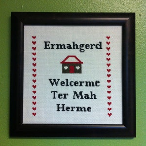 Ermahgerd Cross-stitch Downloadable PDF Pattern image 2