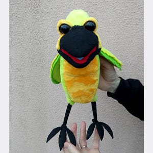 Parrot Hand Puppet - Animal Bird puppet, toys, doll, hand puppet, Professional Ventriloquist, marionette, animal handpuppets, kids puppets