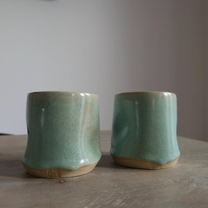 Handmade Ceramic Pinch Cup - Pottery Dimple Tumbler - Unique Artisan Pottery Gift for Coffee Lovers