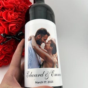 Custom Wine Label, Photo wine label,  Wedding Gift, Proposal Gift, Couple Engagement Gifts, 21st birthday wine label, Birthday Wine Stickers