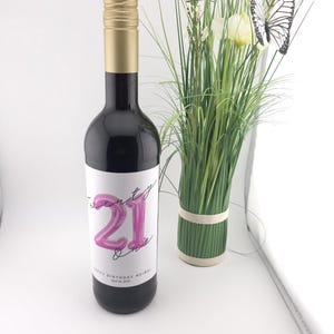 21st Birthday Wine Label, Personalized Birthday Gift, 21st Champagne Label, 21st Birthday Gift For Her, 21st Gift For Him, Finally Legal