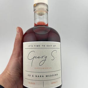 Groomsmen Gift, Groomsman Proposal Gift Box label, custom whiskey label, best man gift, Man of Honor gift, Usher gift, custom liquor label