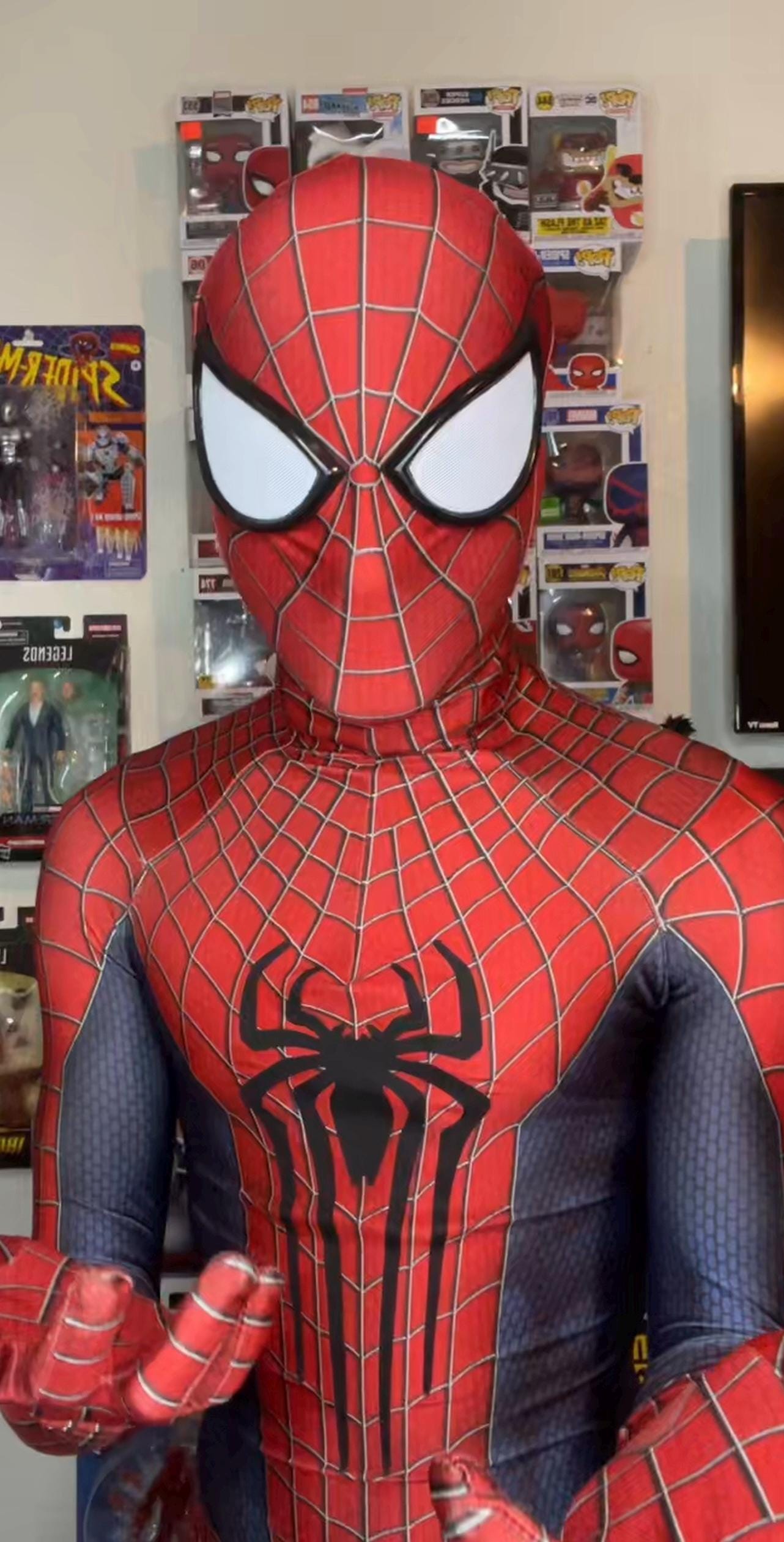 アメイジング スパイダーマン 2 　コスチューム　レプリカ　L　スーツ　アトラク アメイジング スパイダーマン 2 レプリカ コスチューム コスプレ